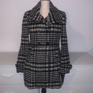 Steve Madden houndstooth coat peacoat size small NWT